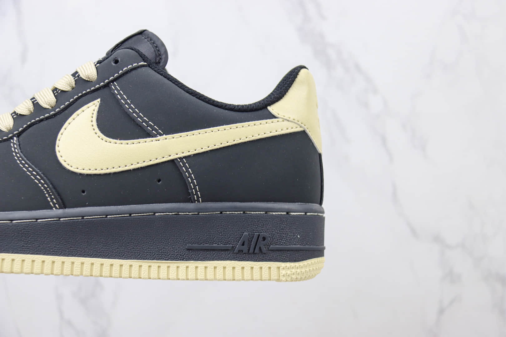 耐克Nike Air Force 1 Low纯原版本低帮空军一号AF1黑黄缝线板鞋 莆田耐克货源 货号:DH5696-227