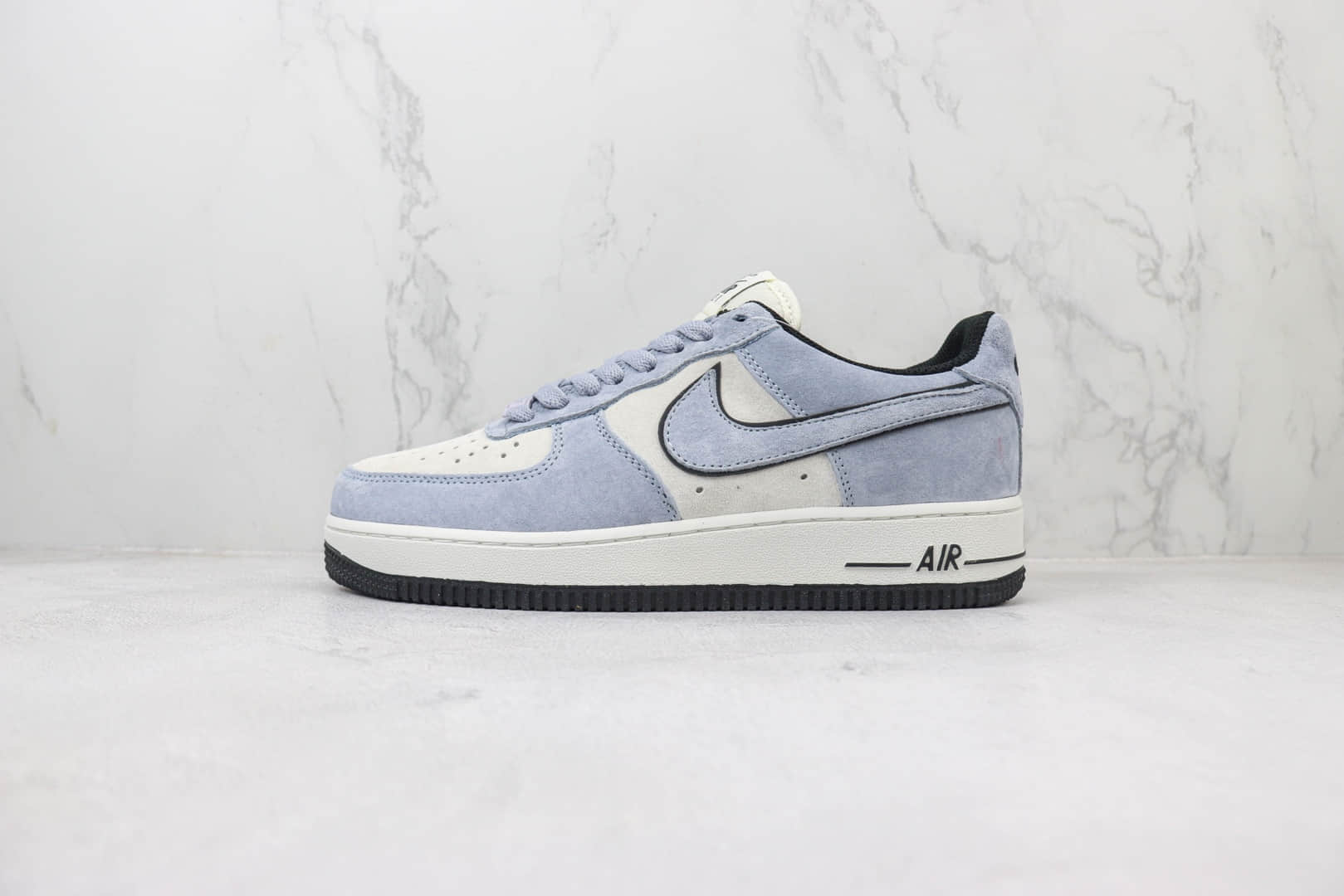 耐克Nike Air Force 1 Low纯原版本空军一号低帮AF1麂皮雾霾蓝板鞋 莆田耐克货源 货号:LF8989-444