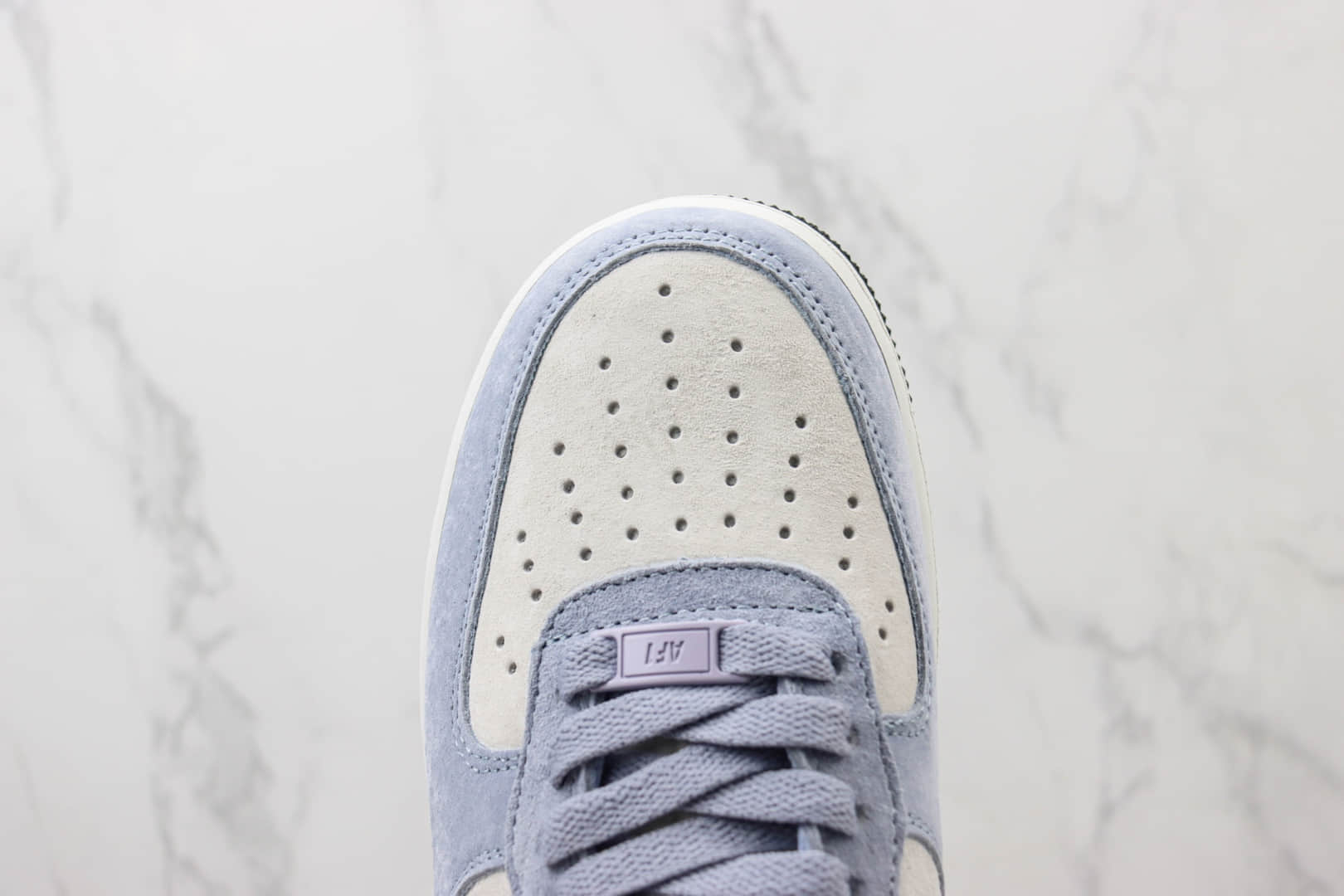 耐克Nike Air Force 1 Low纯原版本空军一号低帮AF1麂皮雾霾蓝板鞋 莆田耐克货源 货号:LF8989-444