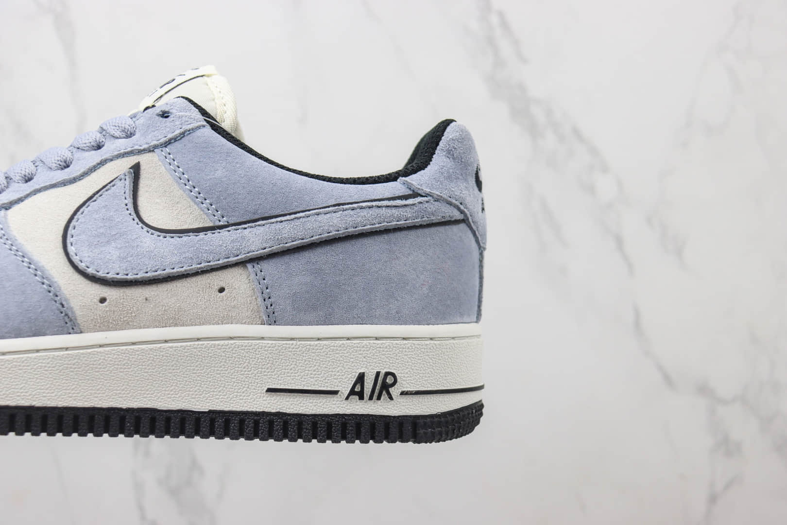 耐克Nike Air Force 1 Low纯原版本空军一号低帮AF1麂皮雾霾蓝板鞋 莆田耐克货源 货号:LF8989-444