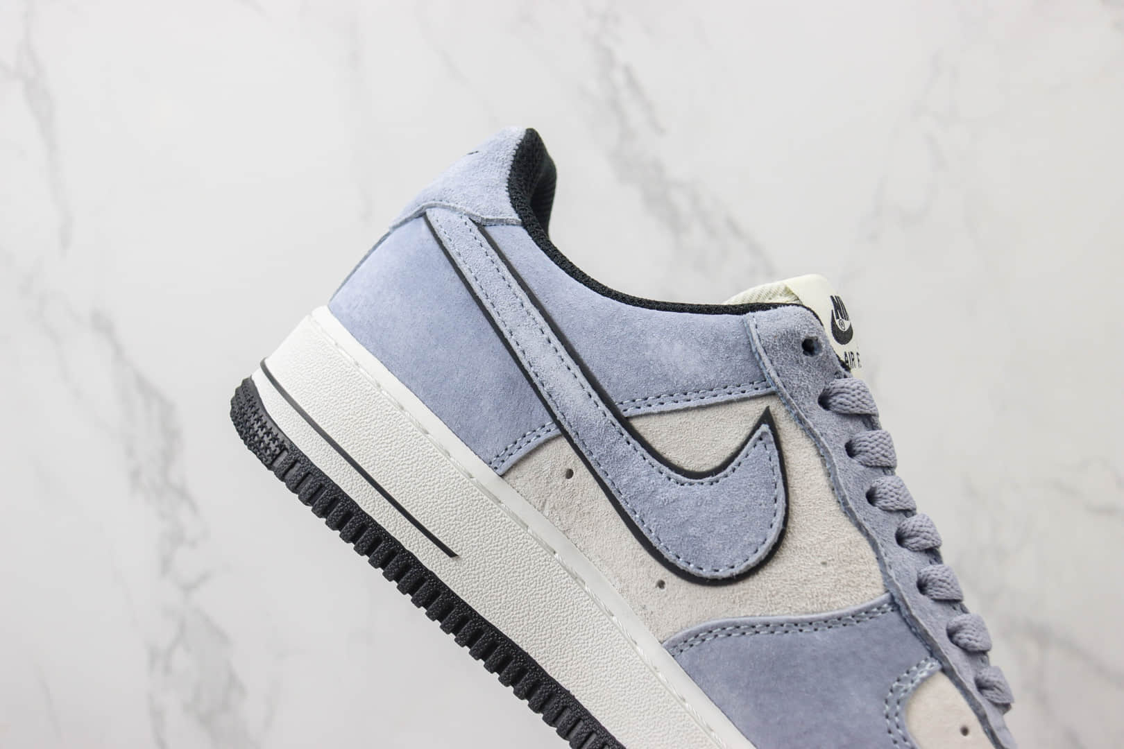 耐克Nike Air Force 1 Low纯原版本空军一号低帮AF1麂皮雾霾蓝板鞋 莆田耐克货源 货号:LF8989-444