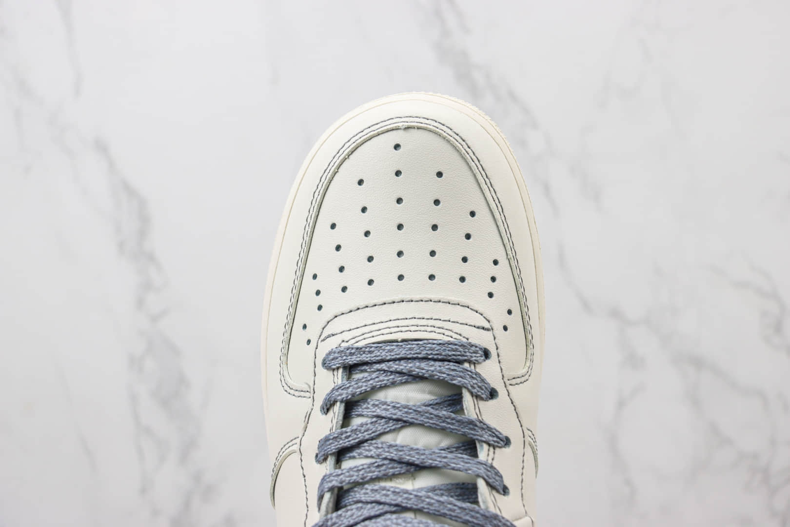 耐克Nike Air Force 1 Mid纯原版本空军一号中帮AF1米灰满天星板鞋 莆田耐克工厂 货号:BY6899-691