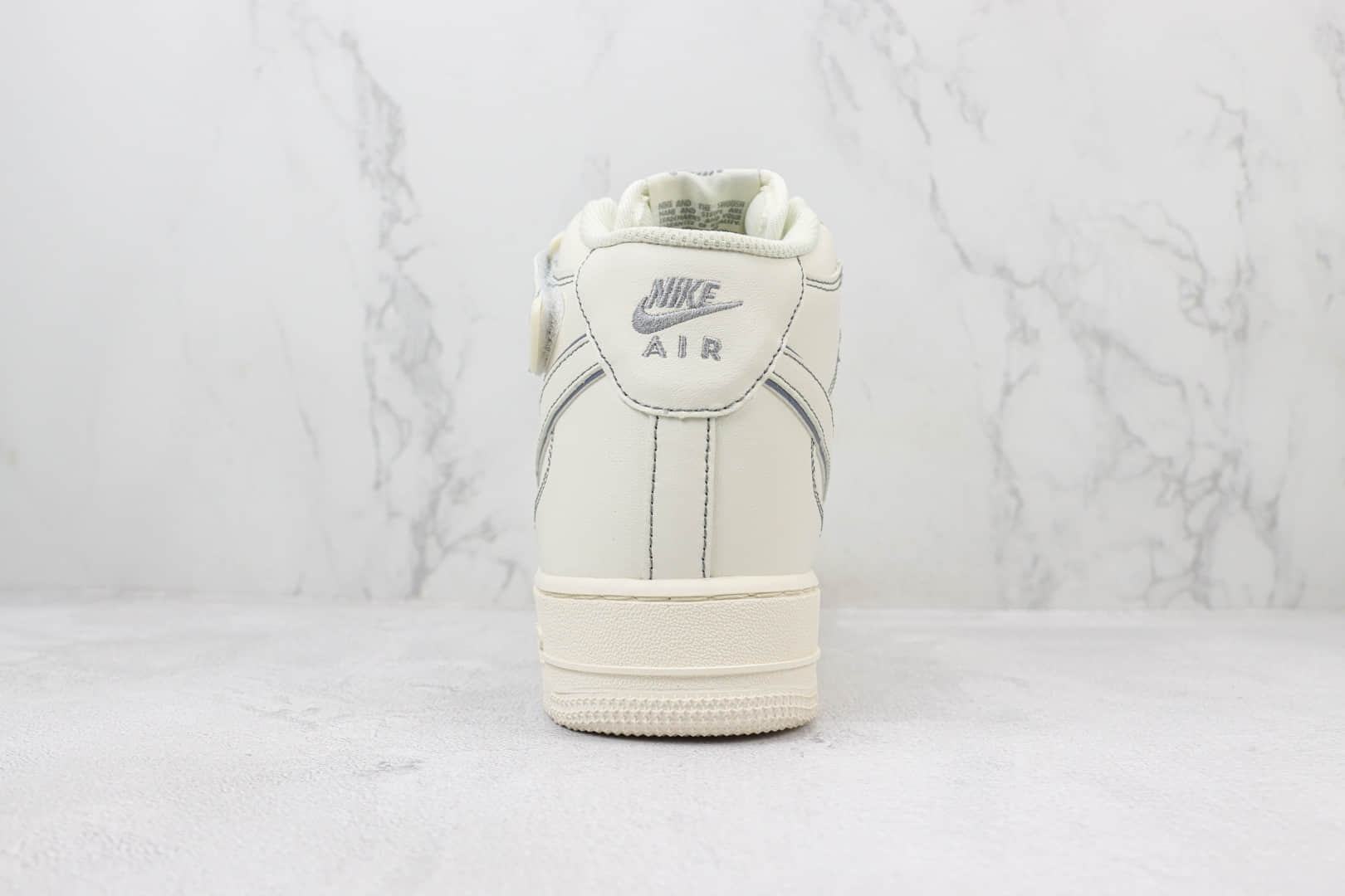 耐克Nike Air Force 1 Mid纯原版本空军一号中帮AF1米灰满天星板鞋 莆田耐克工厂 货号:BY6899-691
