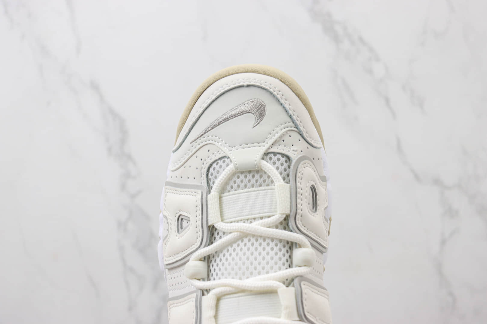 耐克Nike Air More Uptempo纯原版本皮蓬大AIR奶白复古篮球鞋 莆田耐克代理 货号:DM1023-001