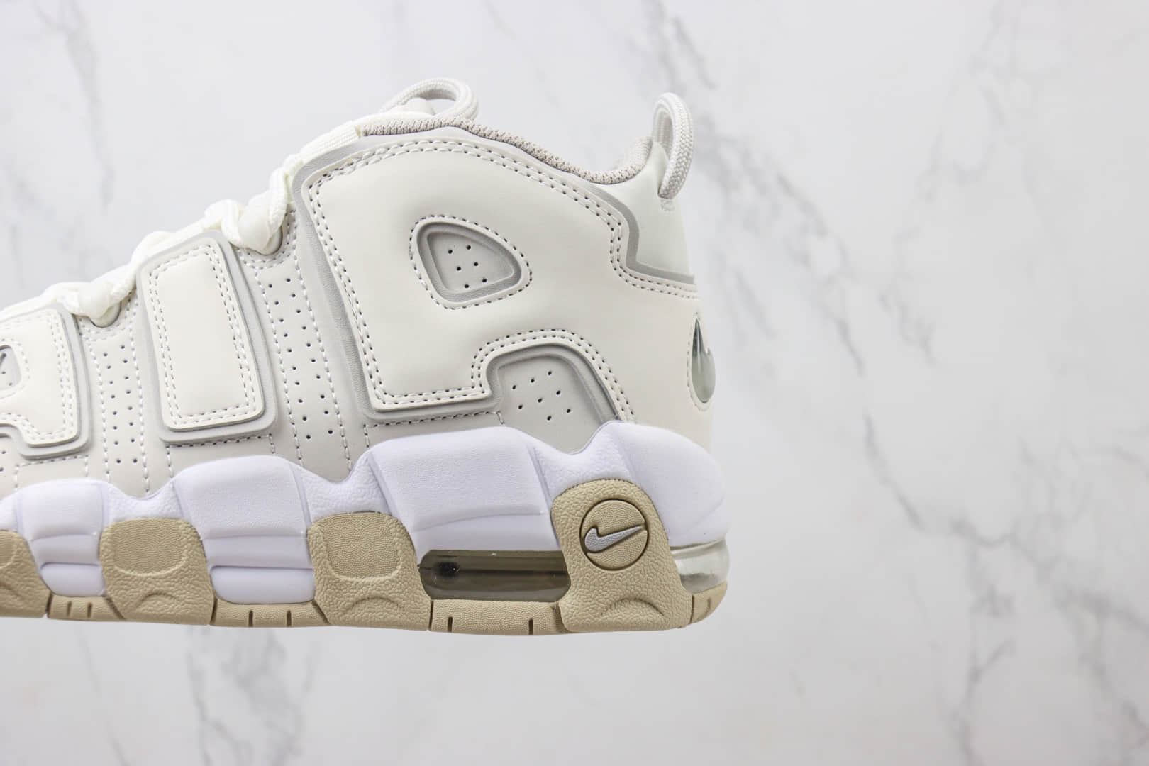 耐克Nike Air More Uptempo纯原版本皮蓬大AIR奶白复古篮球鞋 莆田耐克代理 货号:DM1023-001