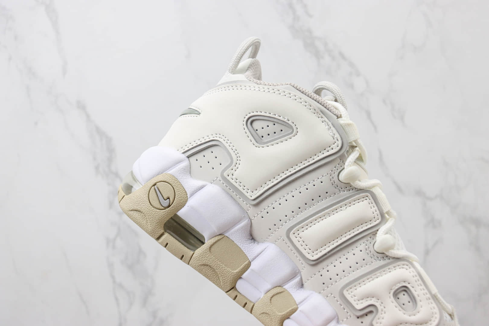 耐克Nike Air More Uptempo纯原版本皮蓬大AIR奶白复古篮球鞋 莆田耐克代理 货号:DM1023-001