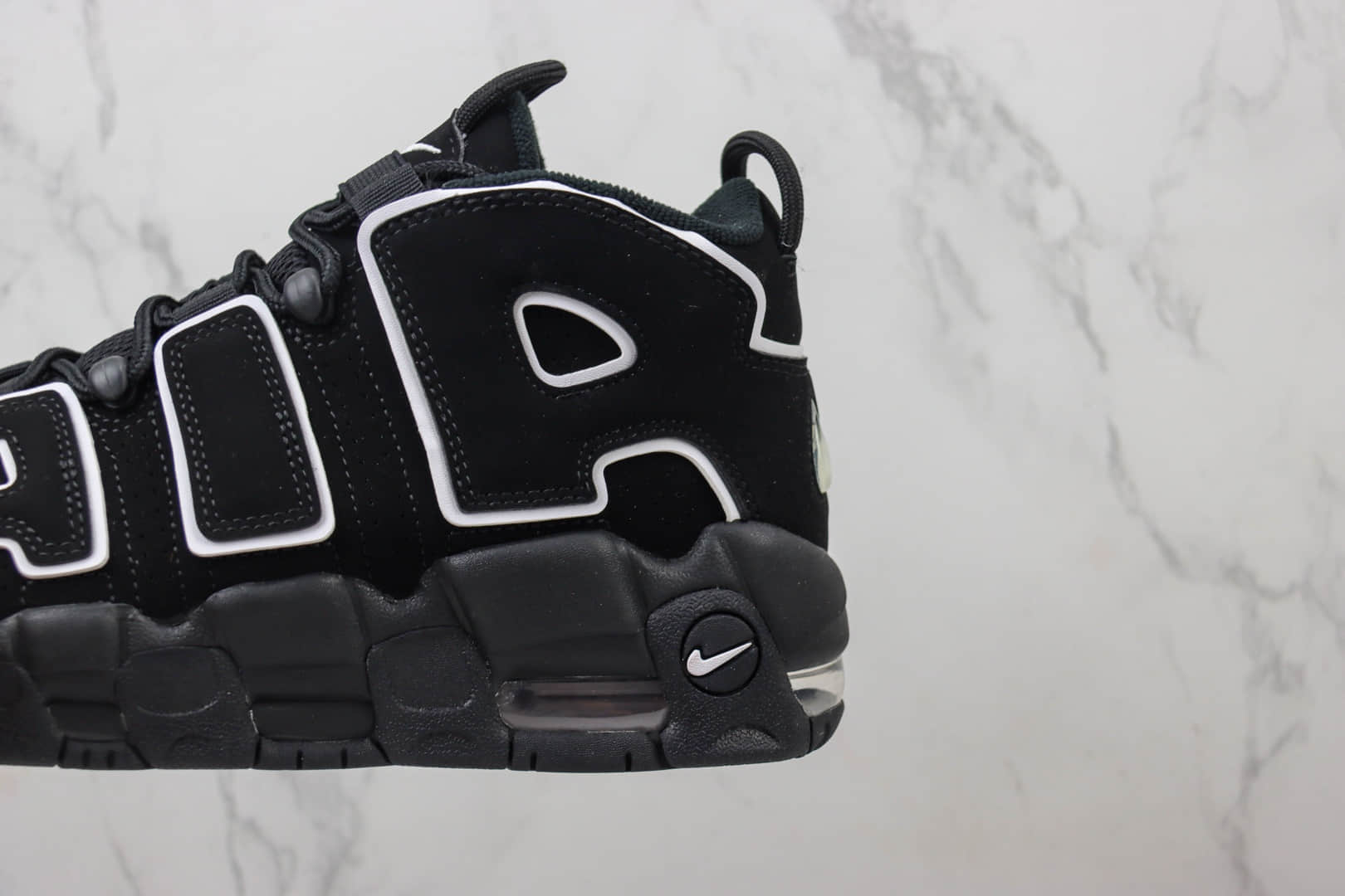 耐克Nike Air More Uptempo纯原版本皮蓬大AIR黑色复古篮球鞋 莆田耐克工厂 货号:414962-002