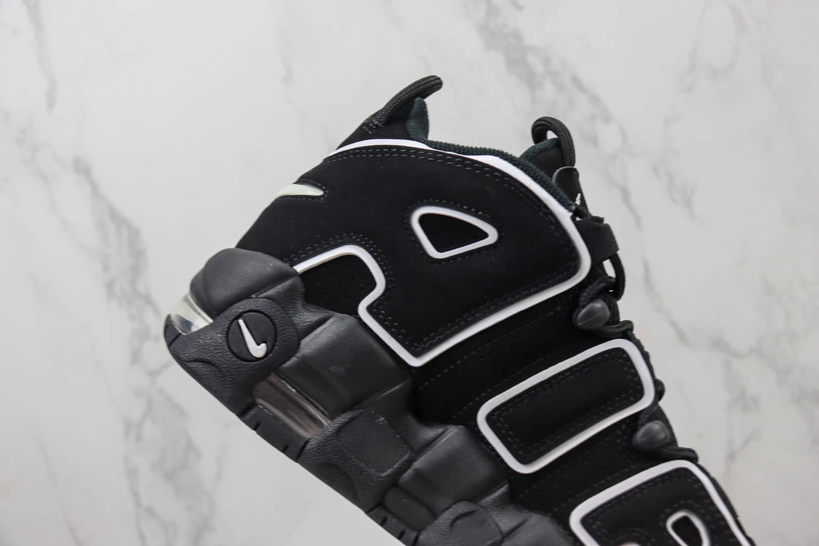 耐克Nike Air More Uptempo纯原版本皮蓬大AIR黑色复古篮球鞋 莆田耐克工厂 货号:414962-002