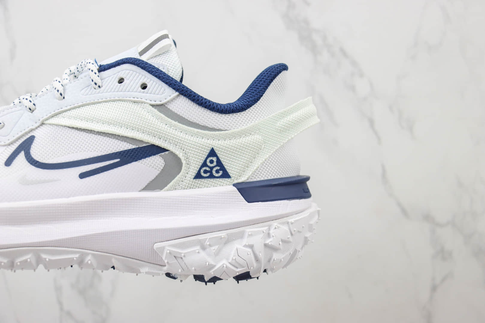 耐克Nike ACG Mountain Fly 2 Low纯原版本ACG系列山脉2代白深蓝户外登山徒步鞋 莆田耐克工厂 货号:DV7904-006