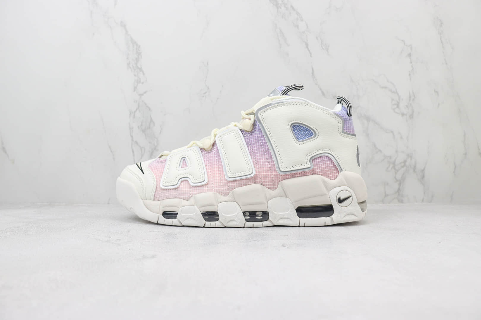 耐克Nike Air More Uptempo纯原版本皮蓬大AIR粉紫渐变复古篮球鞋 莆田耐克货源 货号:DR9612-100