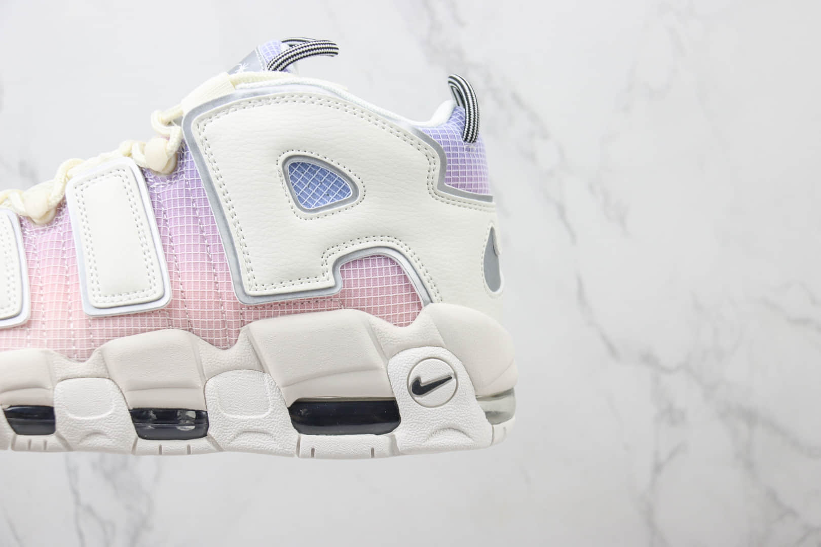 耐克Nike Air More Uptempo纯原版本皮蓬大AIR粉紫渐变复古篮球鞋 莆田耐克货源 货号:DR9612-100