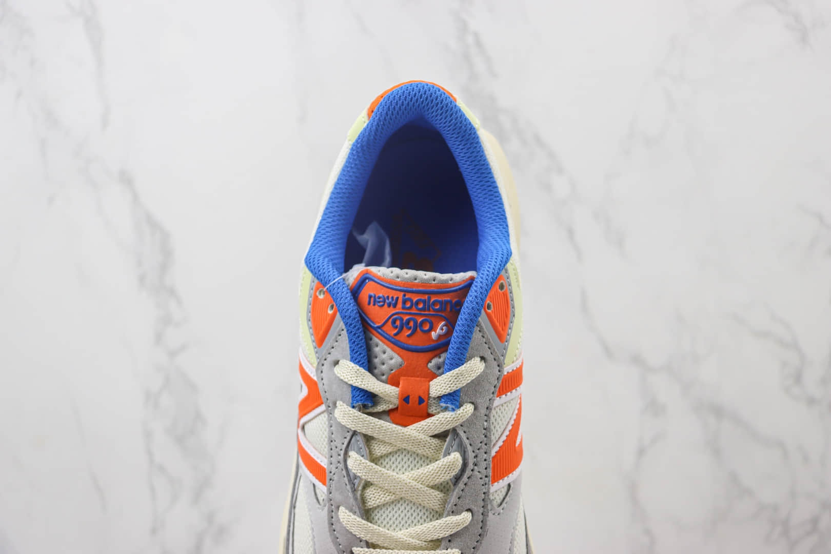 新百伦Kith X Madison Square Garden x New Balance 990V6纯原版本NB990V6尼克斯米灰蓝橙复古跑鞋 莆田新百伦货源 货号:U990KN6