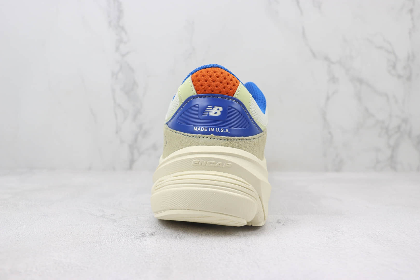 新百伦Kith X Madison Square Garden x New Balance 990V6纯原版本NB990V6尼克斯米灰蓝橙复古跑鞋 莆田新百伦货源 货号:U990KN6