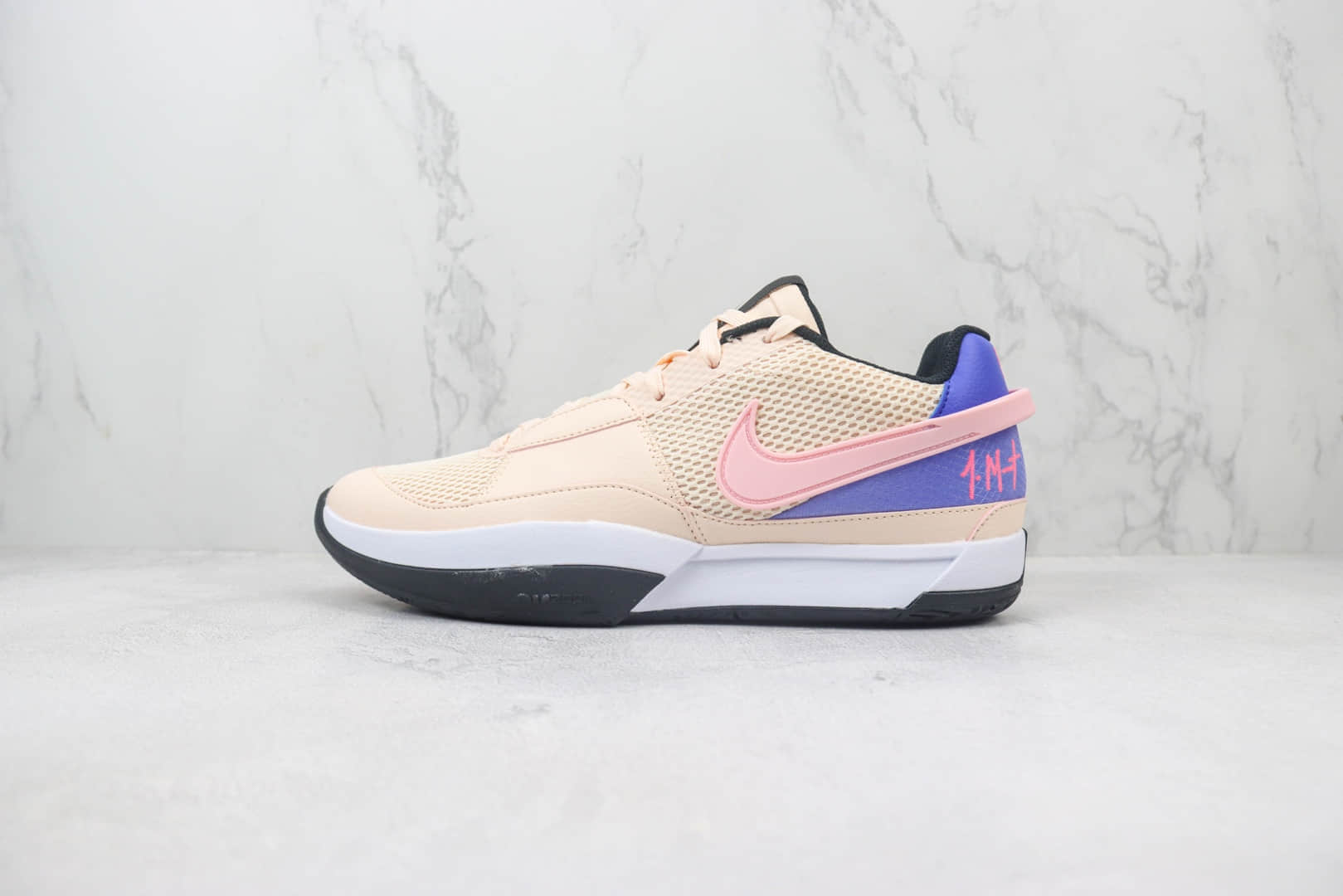 耐克Nike JA1纯原版本莫兰特一代粉蓝色实战篮球鞋 莆田耐克工厂 货号:DX2294-802