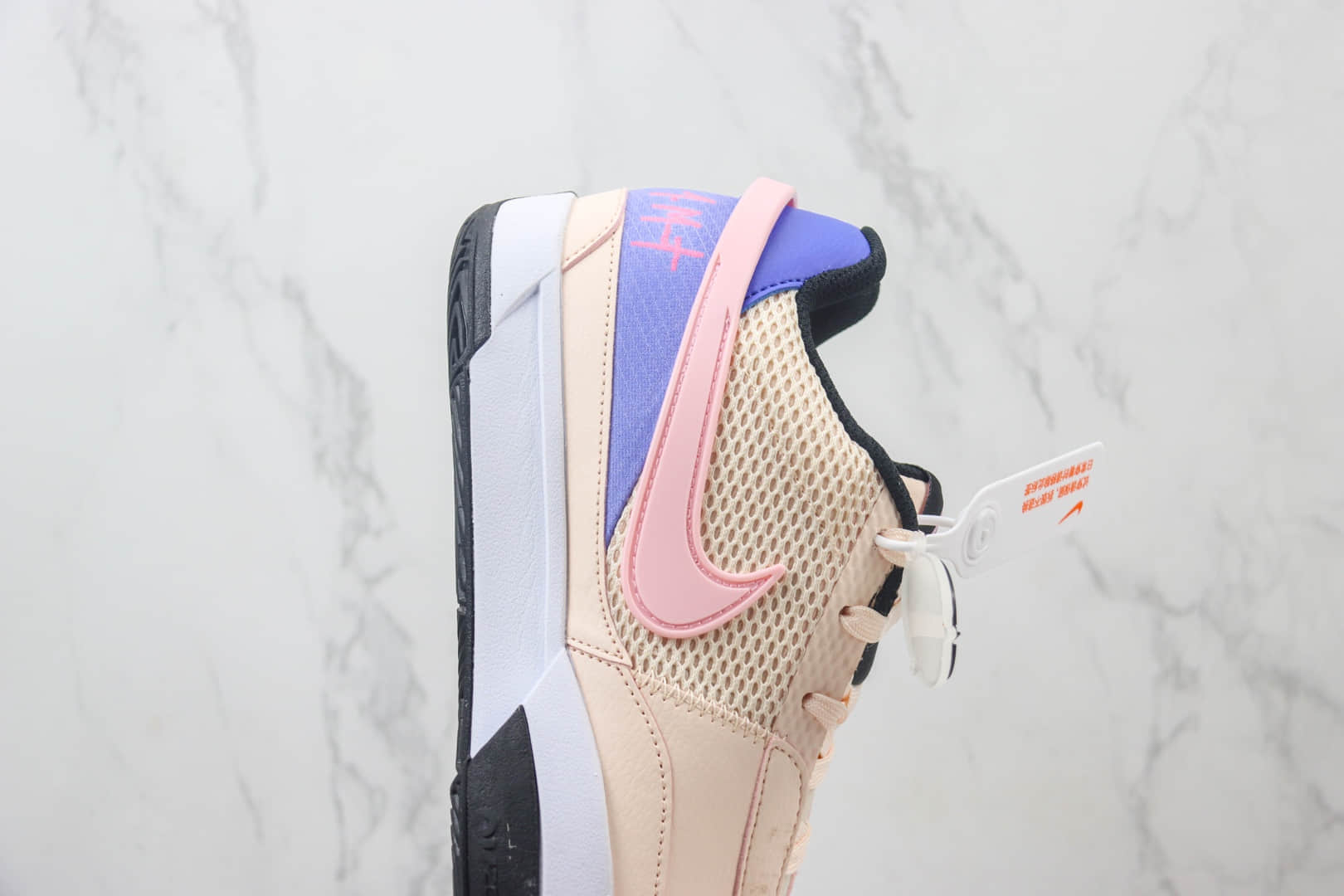 耐克Nike JA1纯原版本莫兰特一代粉蓝色实战篮球鞋 莆田耐克工厂 货号:DX2294-802