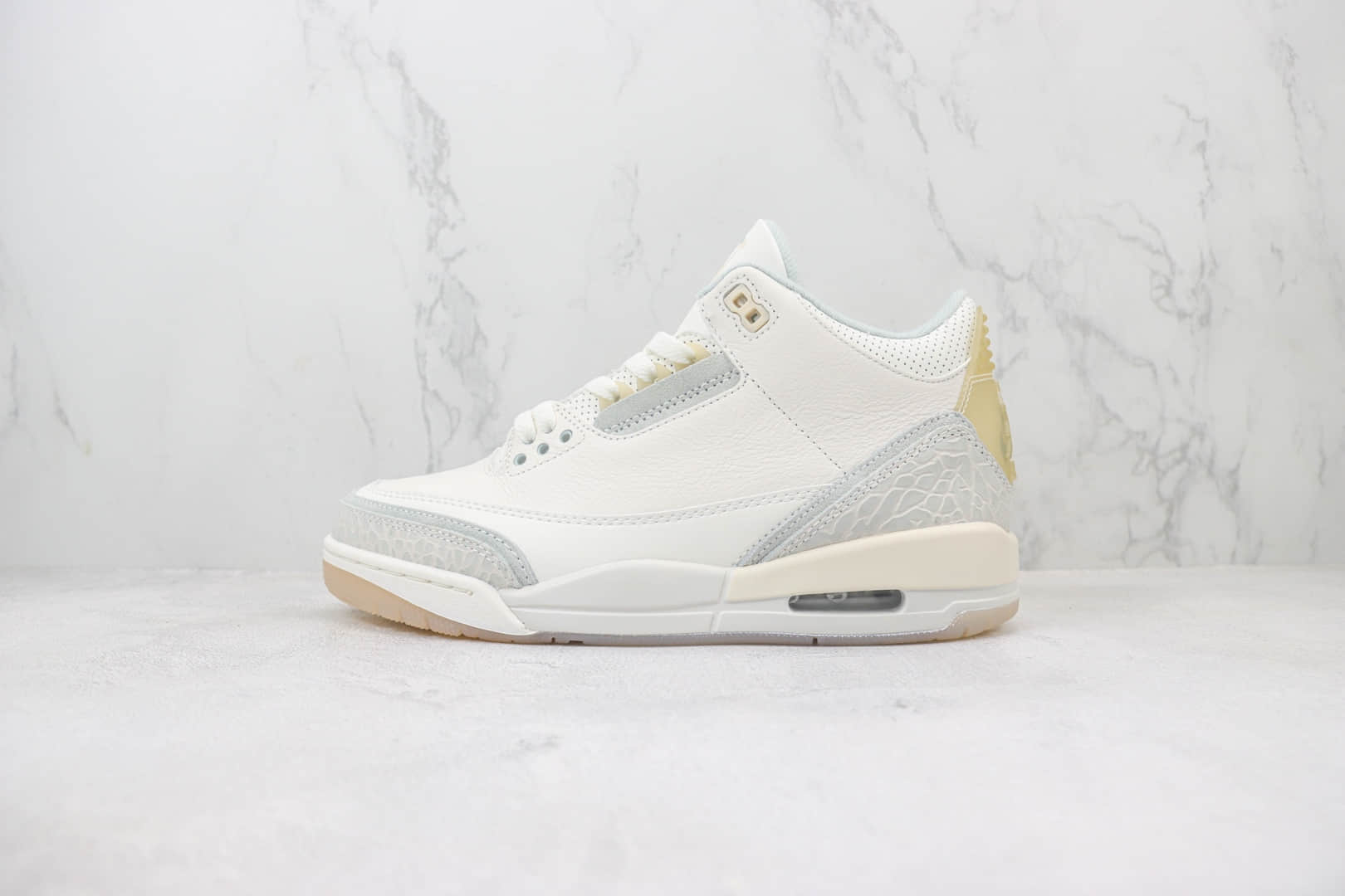 乔丹Air Jordan 3纯原版本AJ3象牙白篮球鞋 莆田复刻鞋货源 货号:FJ9479-100