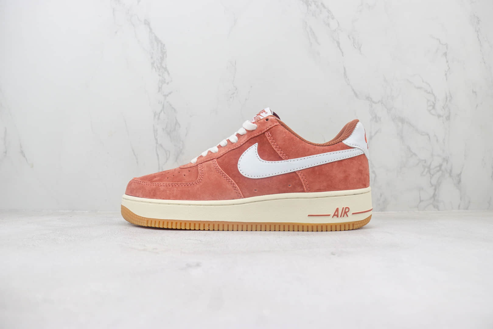 耐克Nike Air Force 1 Low纯原版本空军一号低帮AF1红棕麂皮板鞋 莆田耐克工厂 货号:AV0383-221