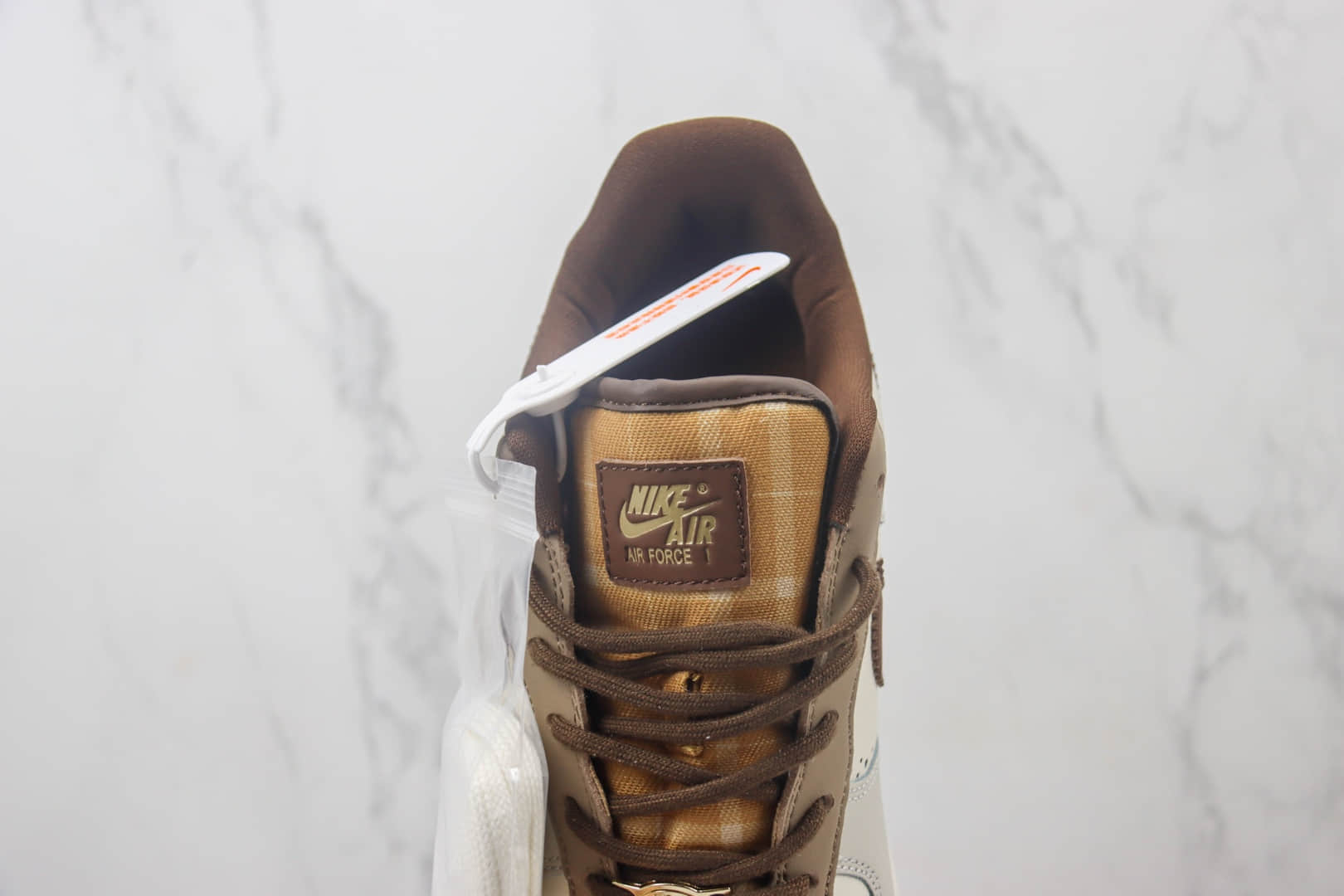 耐克Nike Air Force 1 Low纯原版本空军一号低帮AF1白灰棕板鞋 莆田天花板AF1 货号:FV3702-121