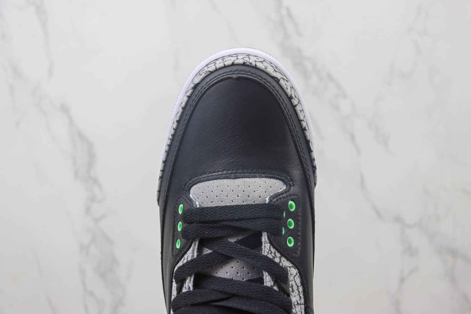 乔丹Air Jordan 3纯原版本AJ3黑绿爆裂纹篮球鞋 莆田AJ货源 货号:CT8532-031
