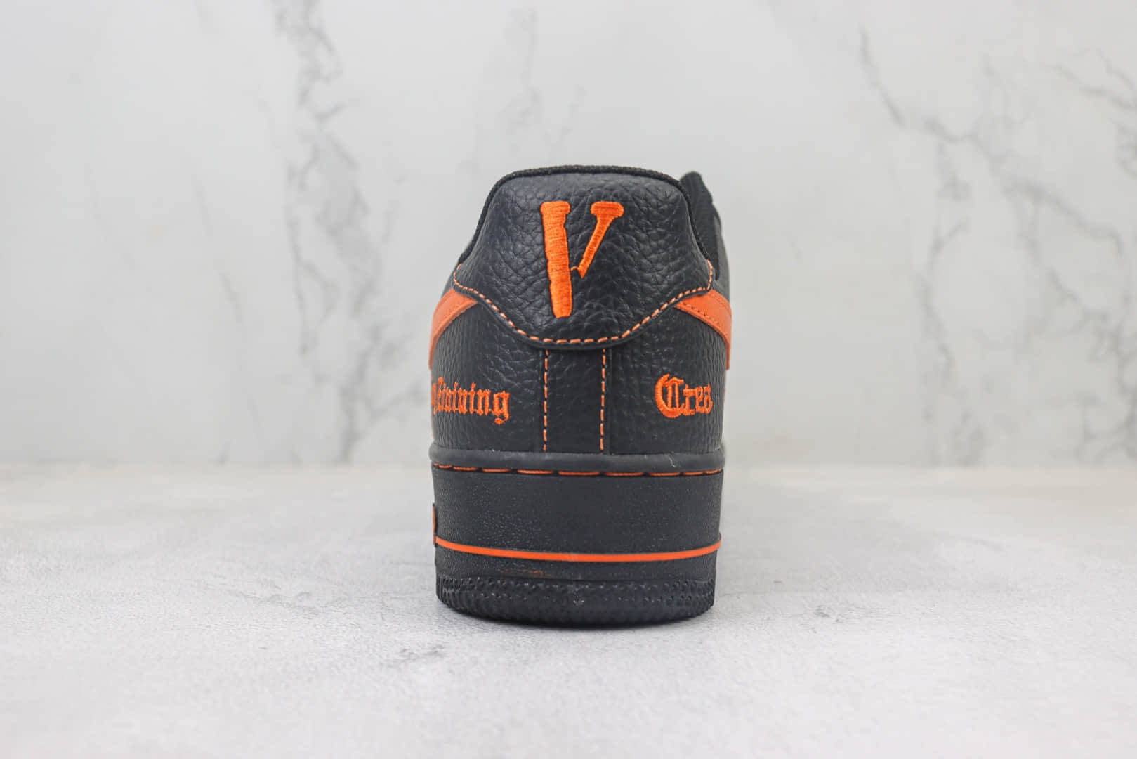 耐克Vlone x Nike Air Force 1'07 Low纯原版本空军一号低帮AF1黑橙运动板鞋 莆田耐克工厂 货号：AA5360-001