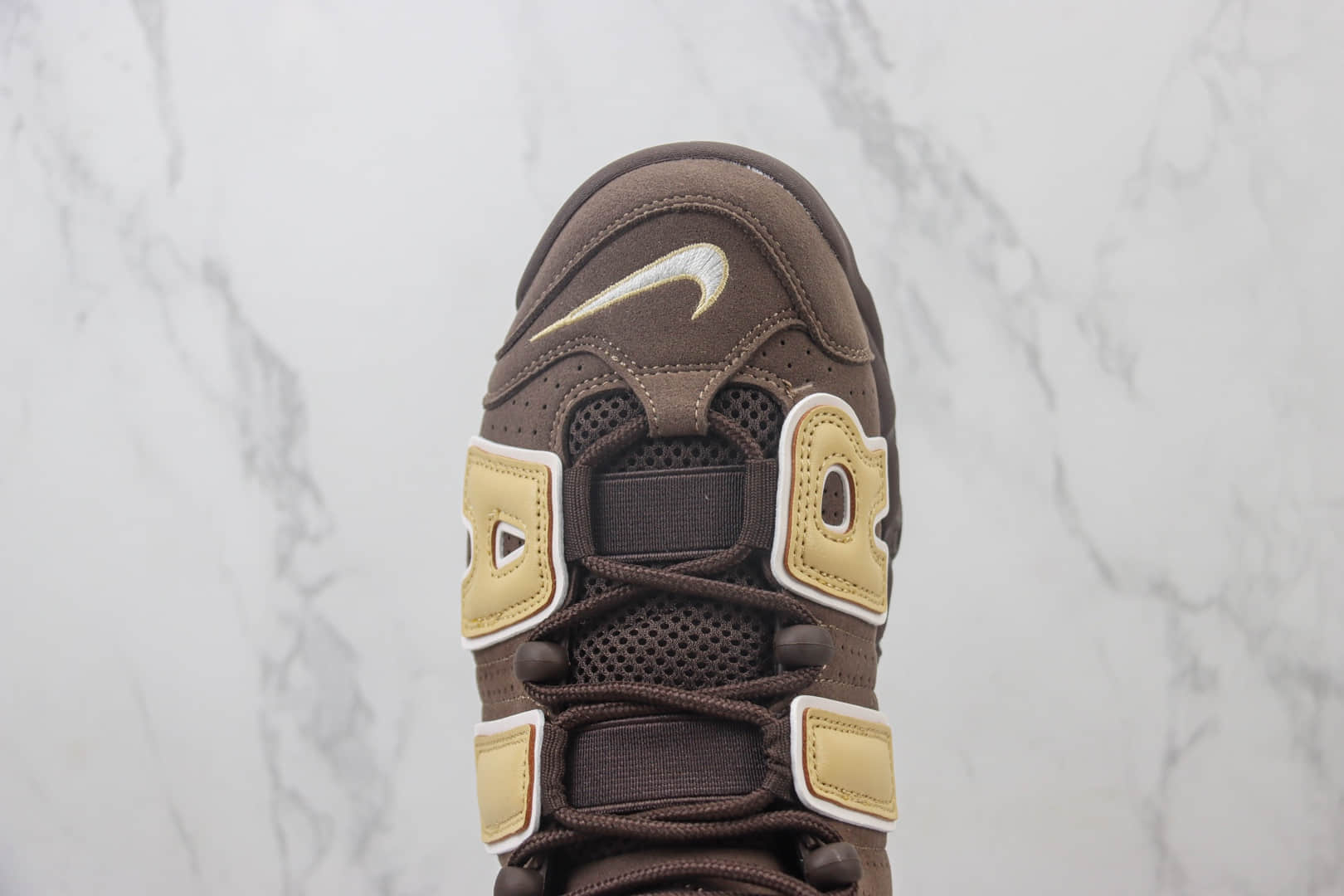 耐克Nike Air More Uptempo纯原版本皮蓬大AIR巧克力棕复古篮球鞋 莆田耐克代理 货号:FB8883-200