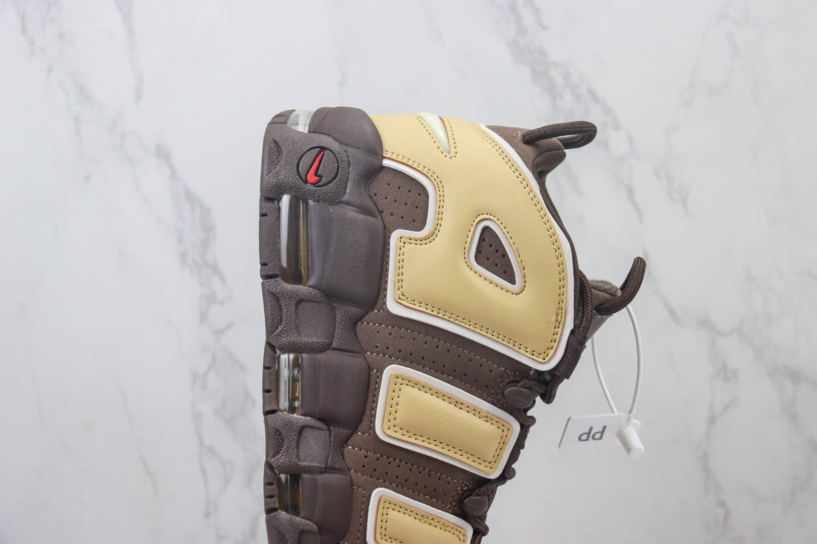 耐克Nike Air More Uptempo纯原版本皮蓬大AIR巧克力棕复古篮球鞋 莆田耐克代理 货号:FB8883-200