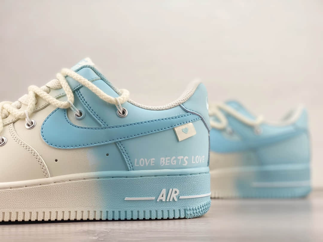 耐克Nike Air Force 1 Low纯原版本空军一号AF1二次元白蓝渐变低帮板鞋 莆田耐克货源 货号:DX2340-002