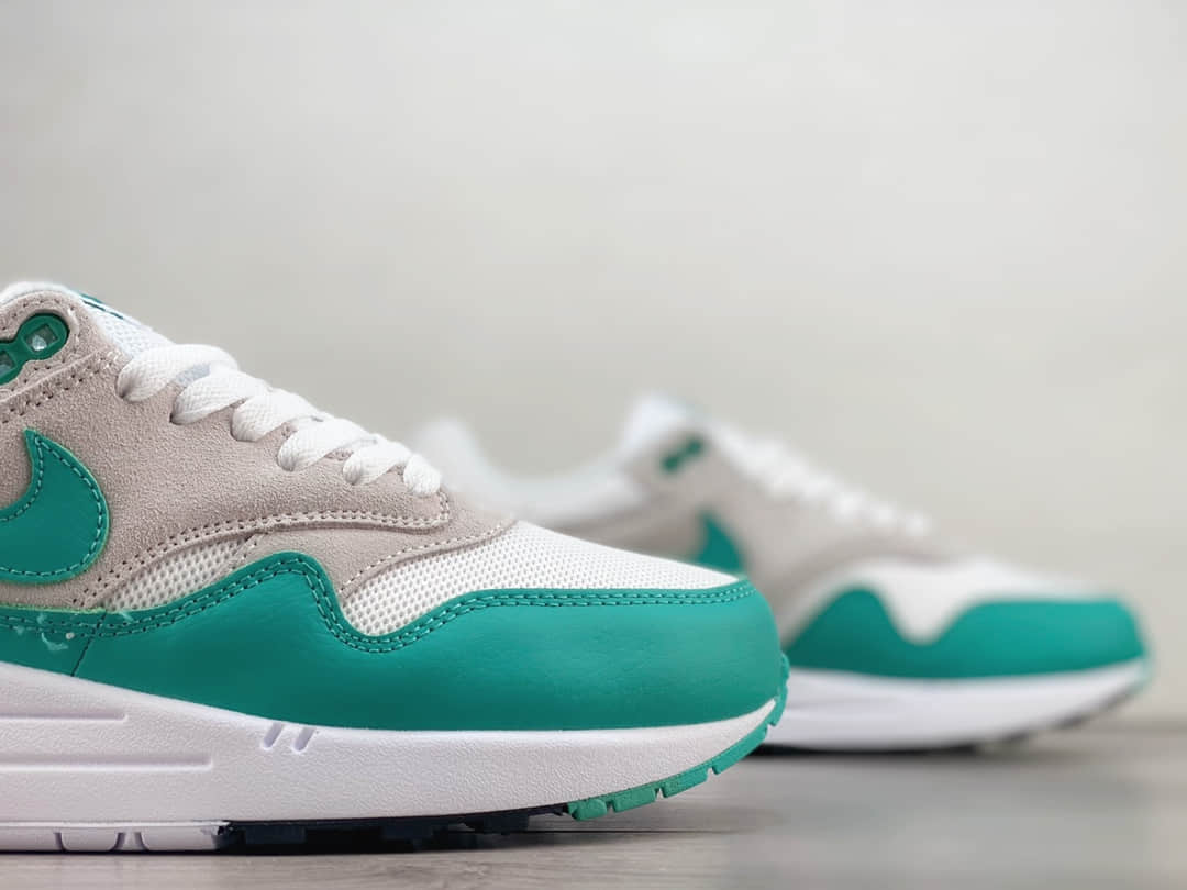 耐克Nike Air Max 1 PRM纯原版本Max 1白绿色半掌气垫跑鞋 莆田耐克工厂 货号:DZ4549-001