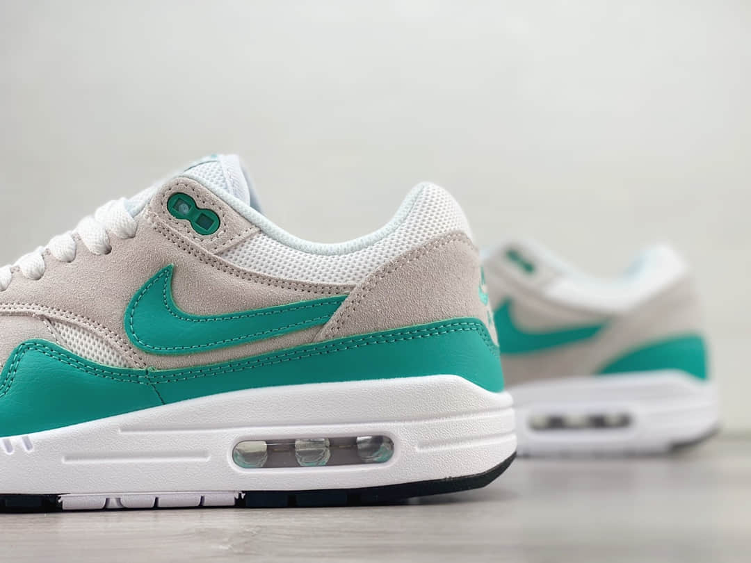 耐克Nike Air Max 1 PRM纯原版本Max 1白绿色半掌气垫跑鞋 莆田耐克工厂 货号:DZ4549-001