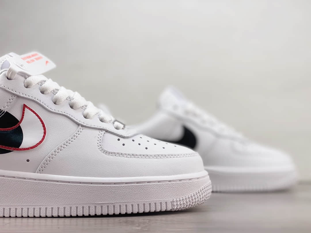 耐克Supreme x Nike Air Force 1'07 Low纯原版本空军一号Supreme联名AF1白黑红双勾板鞋 莆田天花板AF1 货号:CU9225-100