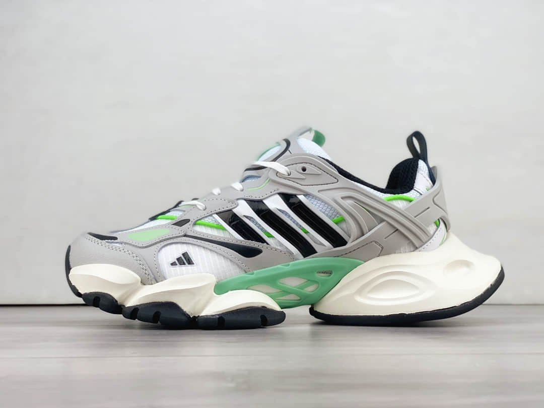 阿迪达斯adidas Vento XLG Deluxe纯原版本灰绿色复古老爹鞋 莆田阿迪达斯货源 货号:IH7800