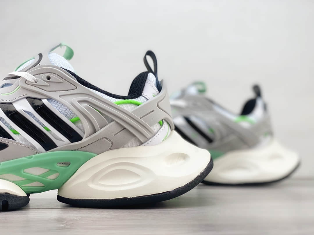 阿迪达斯adidas Vento XLG Deluxe纯原版本灰绿色复古老爹鞋 莆田阿迪达斯货源 货号:IH7800