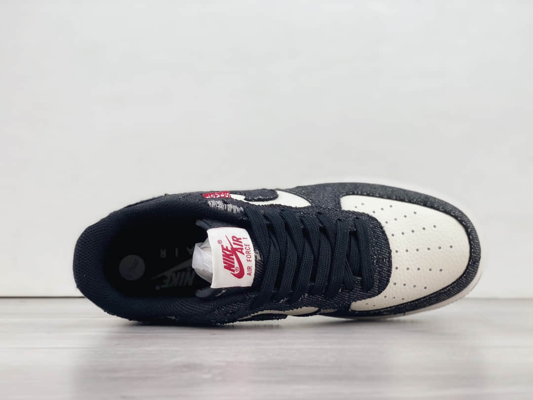 耐克Levi's x Nike Air Force 1'07 Low纯原版本李维斯联名AF1空军一号黑白牛仔低帮板鞋 莆田耐克工厂 货号:CT5698-567