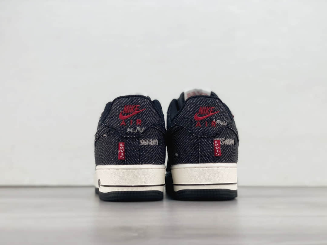 耐克Levi's x Nike Air Force 1'07 Low纯原版本李维斯联名AF1空军一号黑白牛仔低帮板鞋 莆田耐克工厂 货号:CT5698-567