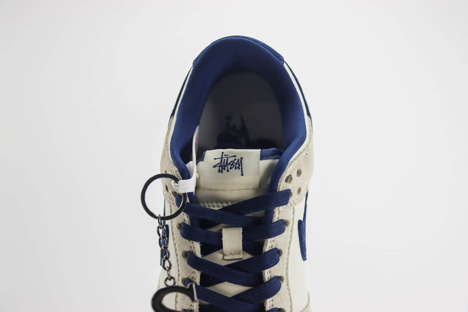 耐克Stussy x Nike Dunk Low纯原版本斯图西联名Dunk灰白海军蓝猪八革双勾板鞋 莆田耐克工厂 货号:DQ1098-339