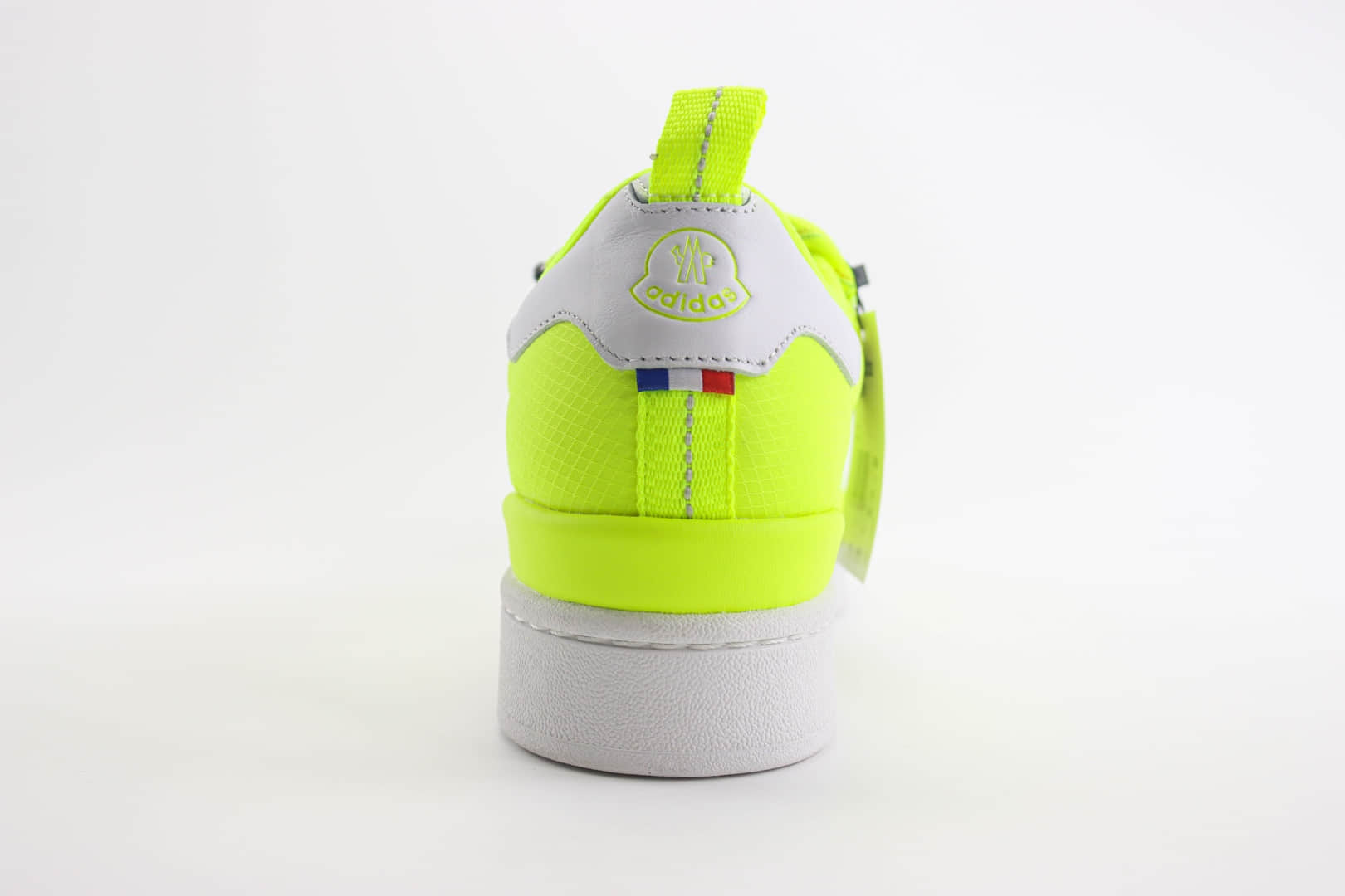 阿迪达斯Moncler x adidas originals Campus纯原版本蒙口联名荧光绿厚底增高板鞋 莆田阿迪达斯货源 货号：IG7865