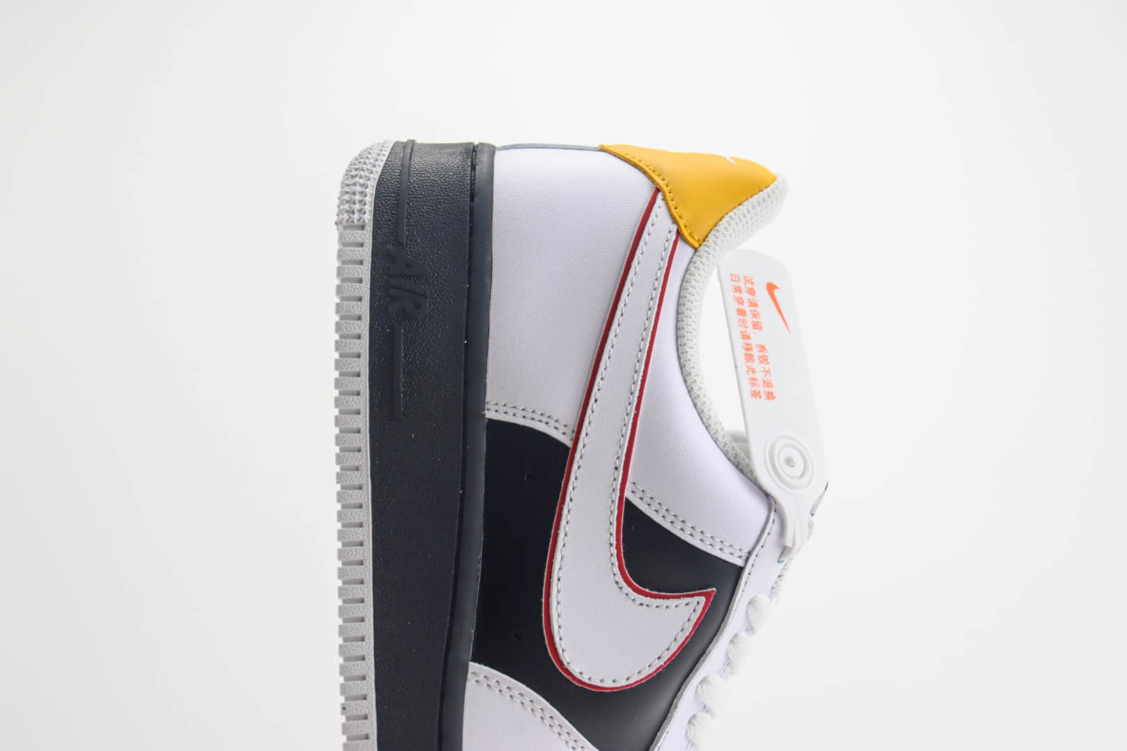耐克Nike Air Force 1 Low纯原版本空军一号AF1黑白黄低帮板鞋 莆田耐克工厂 货号:KN2696-024