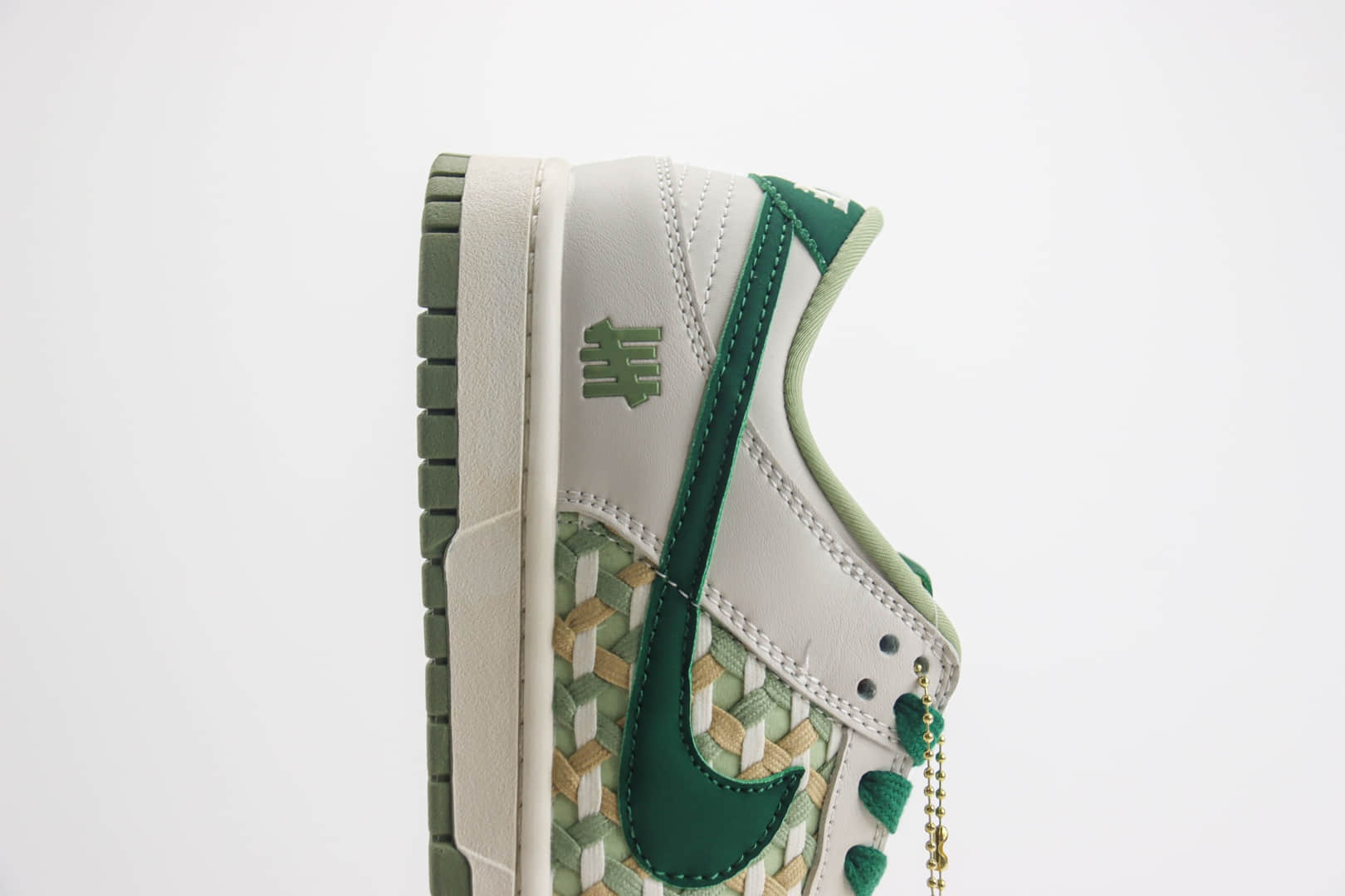 耐克Undefeated x Nike Dunk Low纯原版本UN联名Dunk白绿编织板鞋 莆田天花板Dunk 货号:DQ1098-359