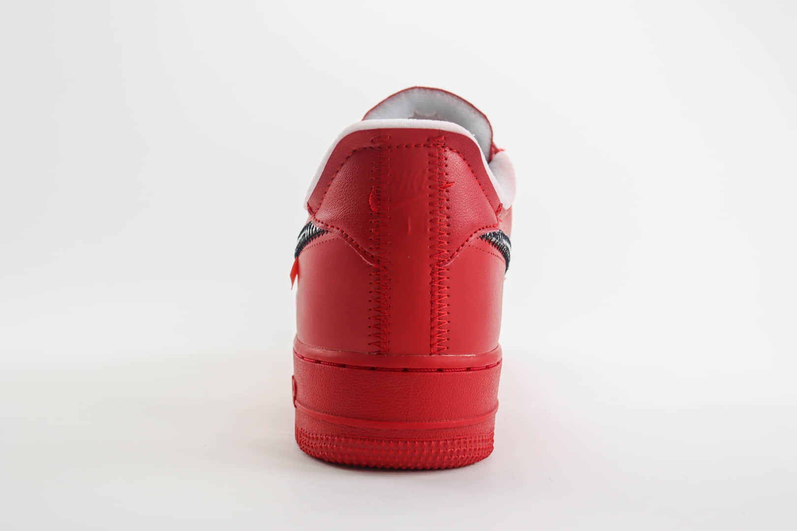 耐克Off White x Nike Air Force 1‘07 Low纯原版本OW联名空军一号AF1大红色解构板鞋 莆田耐克工厂 货号:AO4297-600