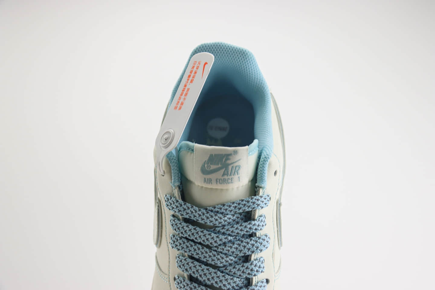 耐克Nike Air Force 1 Low纯原版本空军一号AF1冰蓝缝线满天星低帮板鞋 莆田耐克货源 货号:TB5636-122