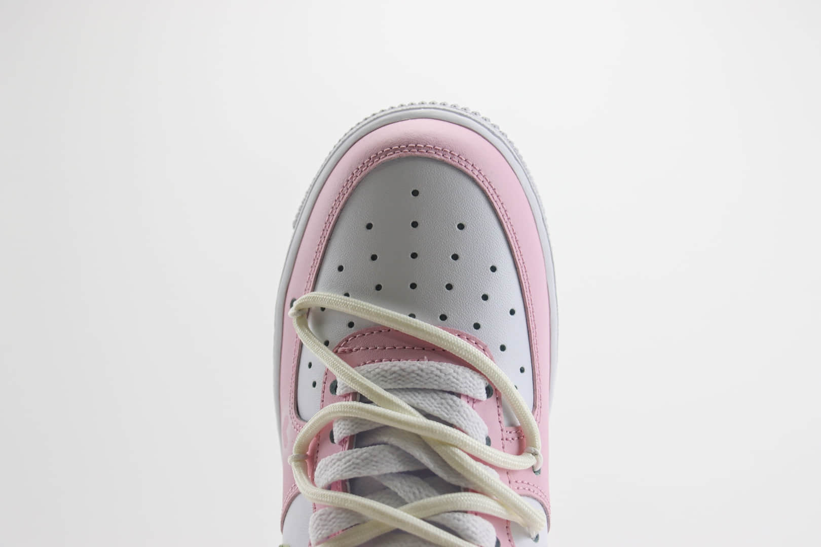 耐克Nike Air Force 1 Low纯原版本空军一号AF1白绿粉解构绑带板鞋 莆田耐克货源 货号:VV1998-013