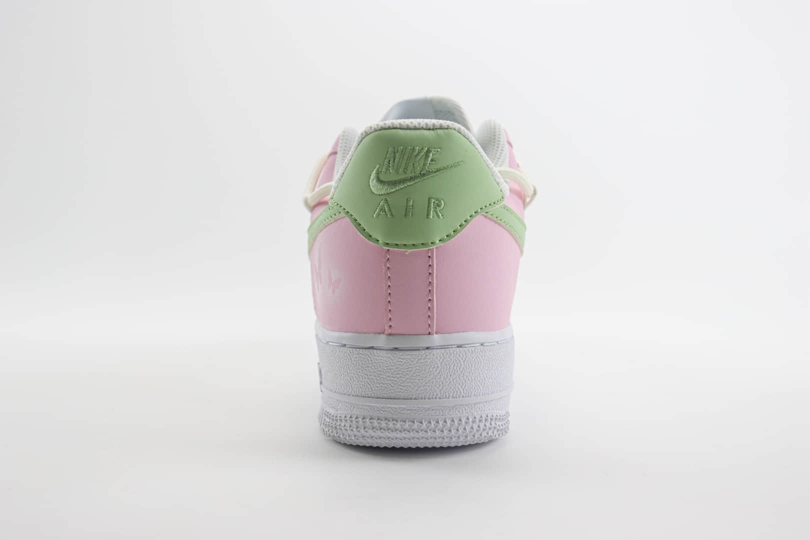 耐克Nike Air Force 1 Low纯原版本空军一号AF1白绿粉解构绑带板鞋 莆田耐克货源 货号:VV1998-013