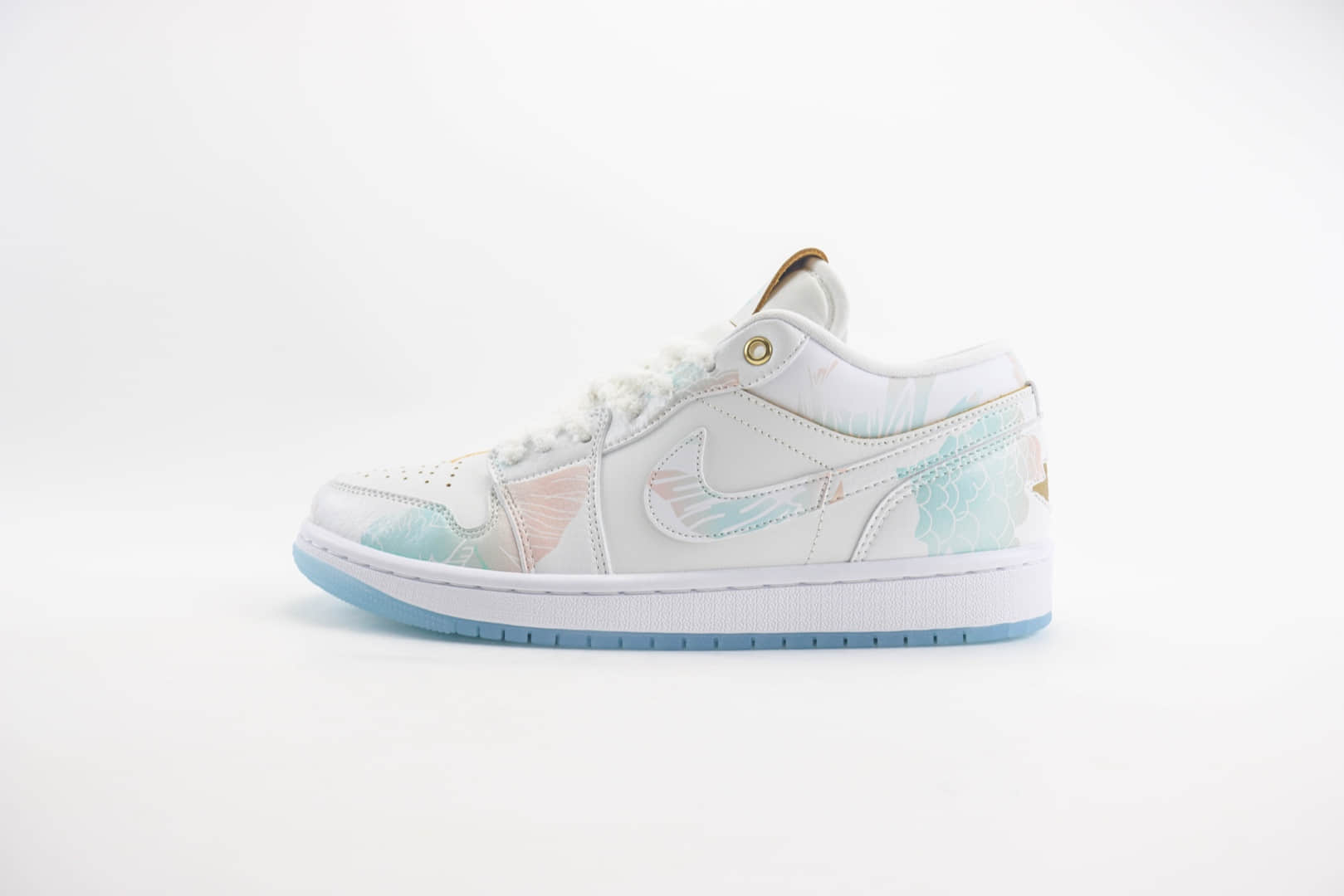 乔丹Air Jordan 1 Retro Low纯原版本低帮AJ1龙年限定CNY青帘烟雨板鞋 莆田AJ货源 货号：FN8901-164