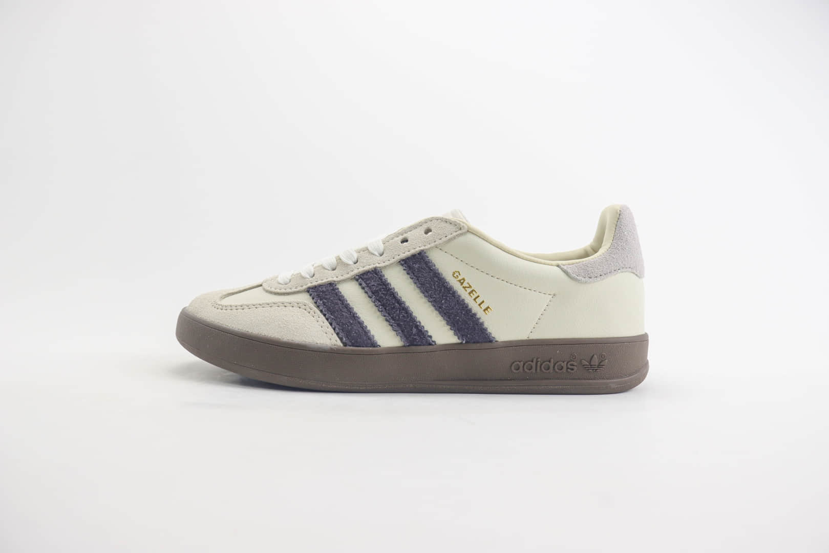 阿迪达斯adidas Gazelle Indoor纯原版本三叶草米白灰紫德训鞋 莆田阿迪达斯货源 货号:IH8548