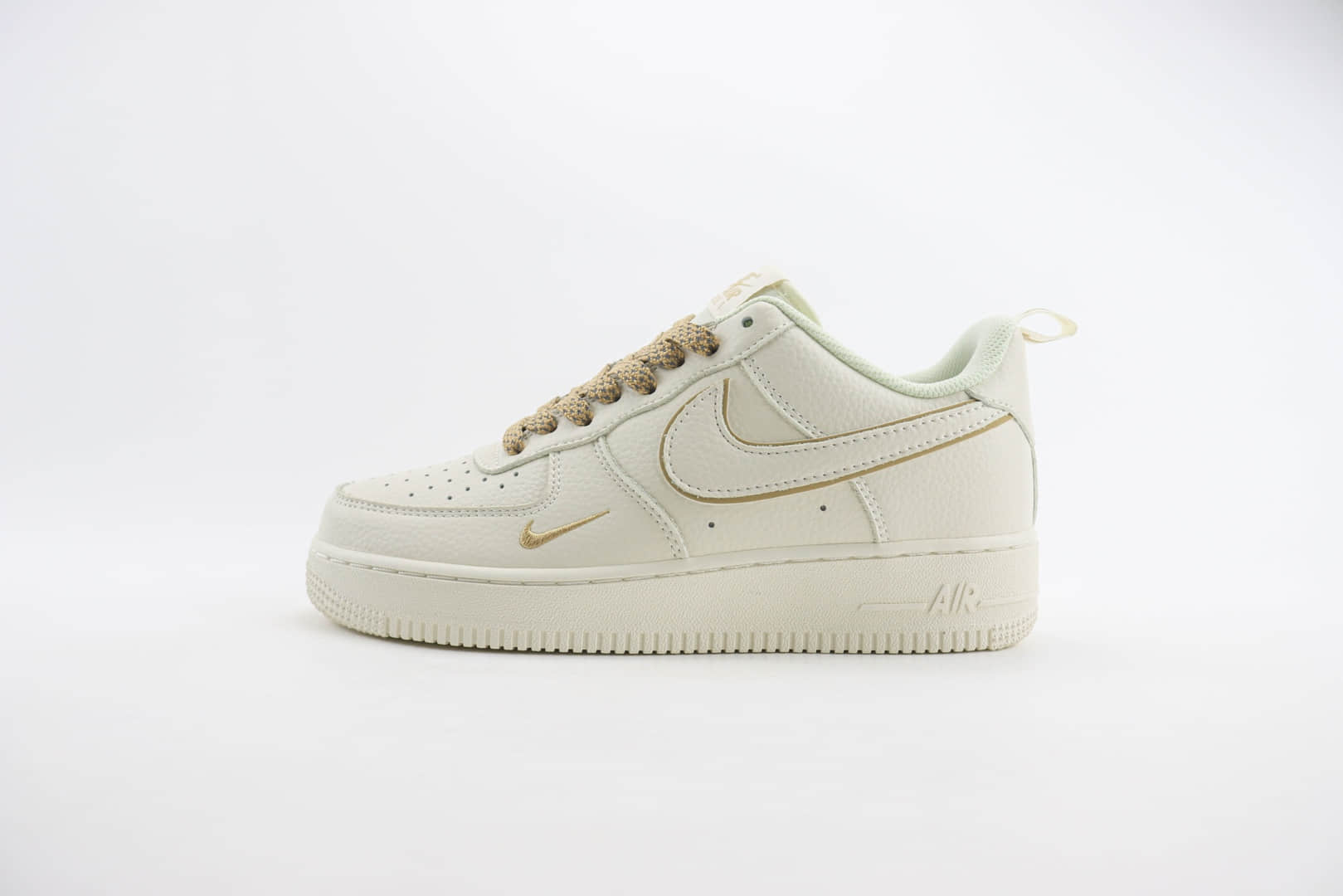 耐克Nike Air Force 1 Low纯原版本空军一号AF1米白棕双勾板鞋 莆田耐克代理 货号:MJ0319-027