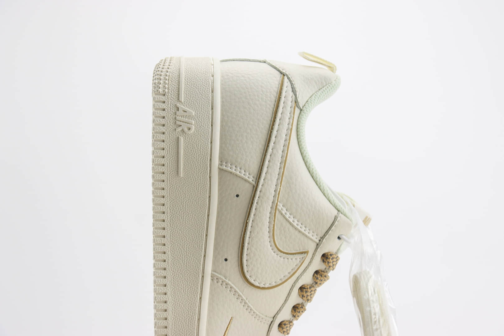 耐克Nike Air Force 1 Low纯原版本空军一号AF1米白棕双勾板鞋 莆田耐克代理 货号:MJ0319-027