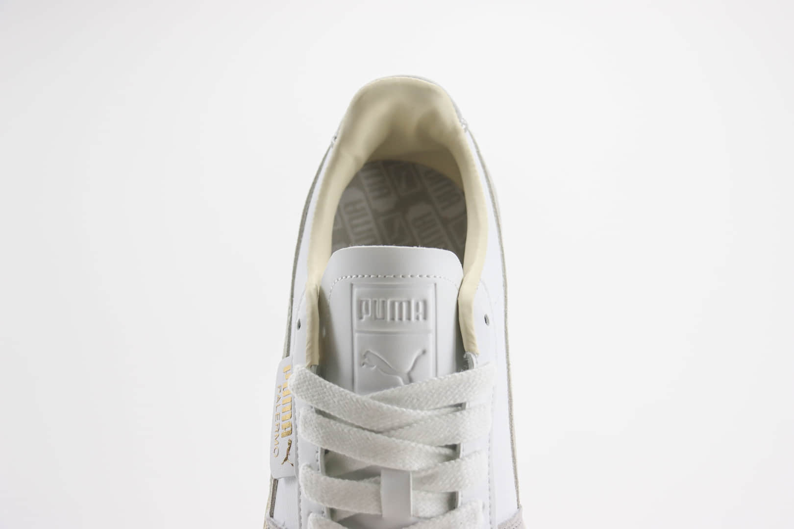 彪马PUMA Palermo Leather纯原版本巴勒莫系列白灰色德训鞋 莆田彪马货源 货号：396464-02