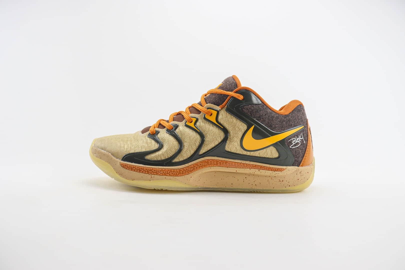 耐克Nike KD 17 EP纯原版本杜兰特17代黑棕橙色实战篮球鞋 莆田耐克货源 货号:HJ4464-200