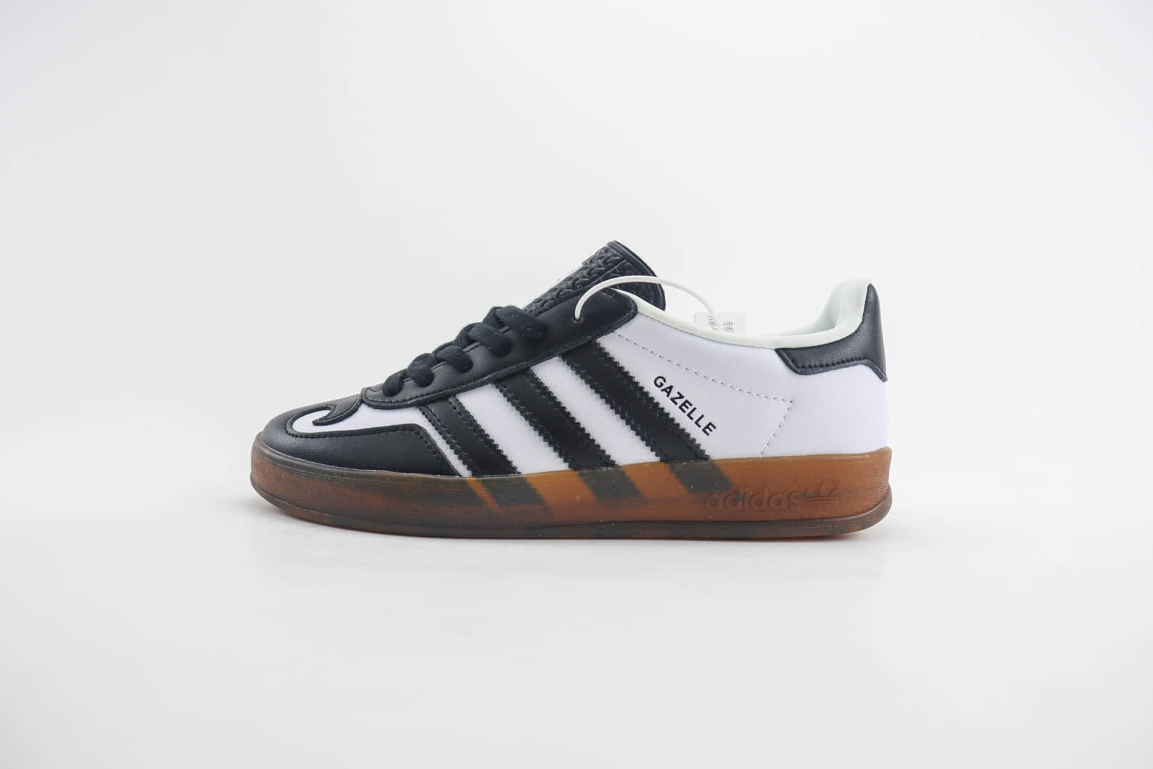 阿迪达斯adidas Originals Gazelle INdoor纯原版本三叶草黑白生胶板鞋 莆田阿迪达斯货源 货号:IH9990