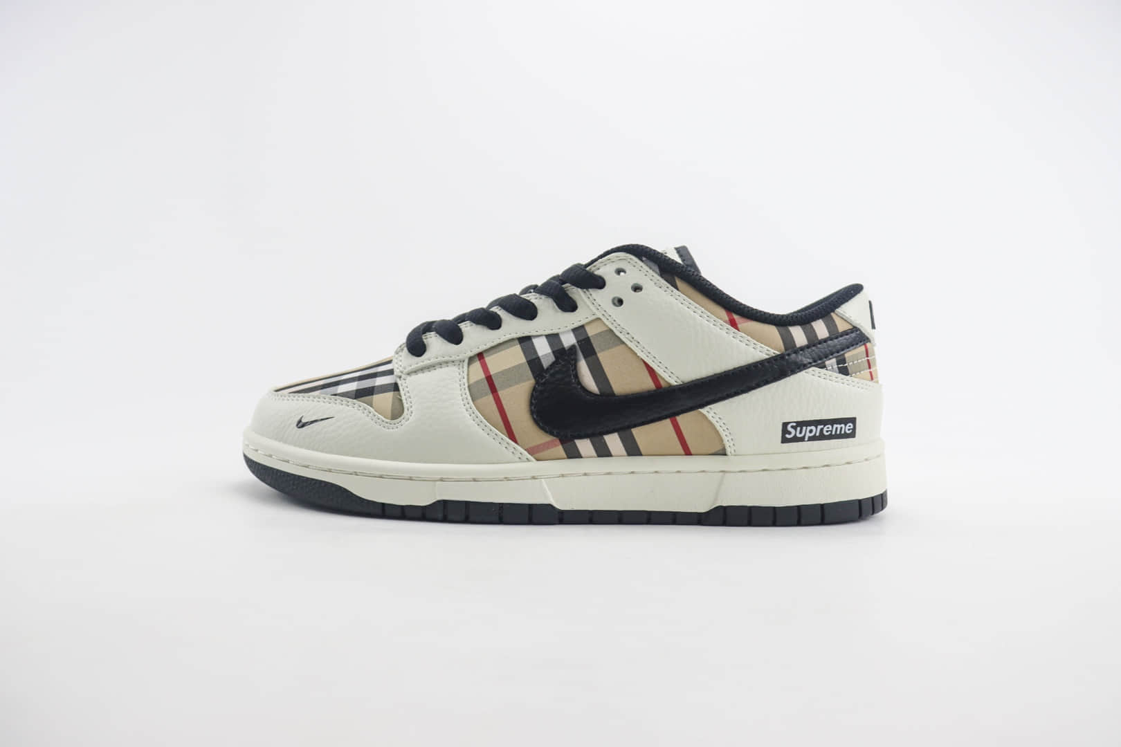 耐克Supreme x Nike Dunk Low纯原版本低帮Dunk联名Supreme条纹格子板鞋 莆田耐克货源 货号:SP1098-051